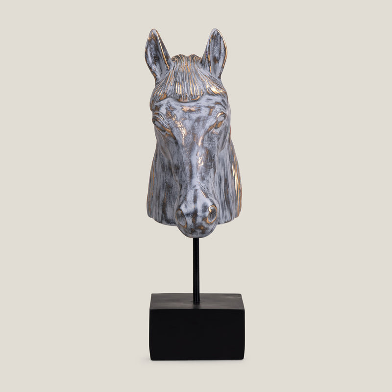 Equidae Grey Horse Sculpture