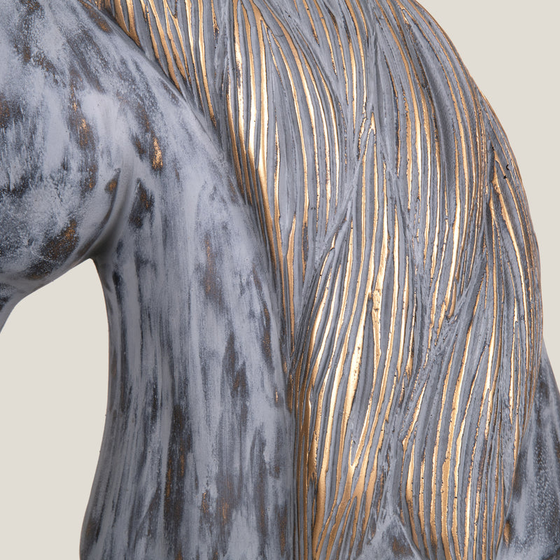 Equidae Grey Horse Sculpture