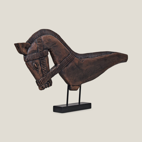 Chevalier Brown Horse Sculpture