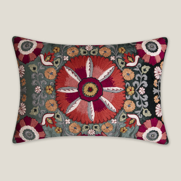 Isra Emb. Multicolor Velvet Cushion Cover