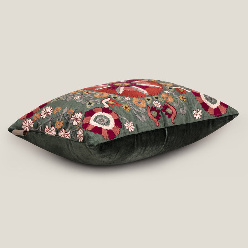 Isra Emb. Multicolor Velvet Cushion Cover