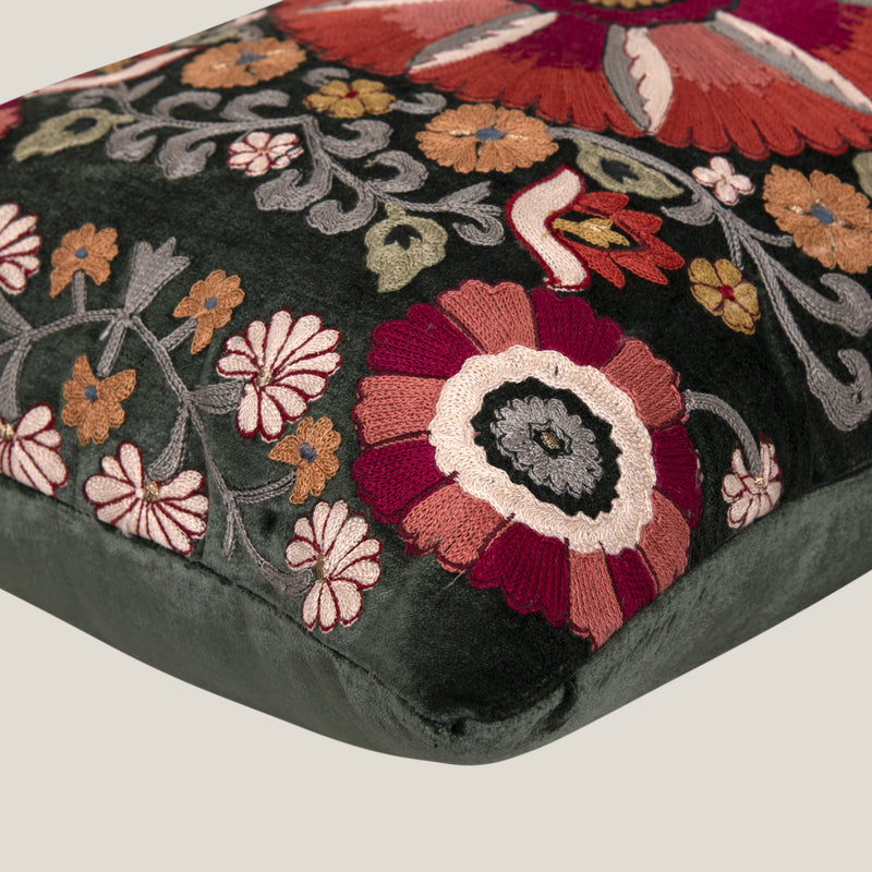 Isra Emb. Multicolor Velvet Cushion Cover