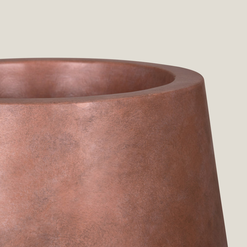 Mottled Rust Resin Planter