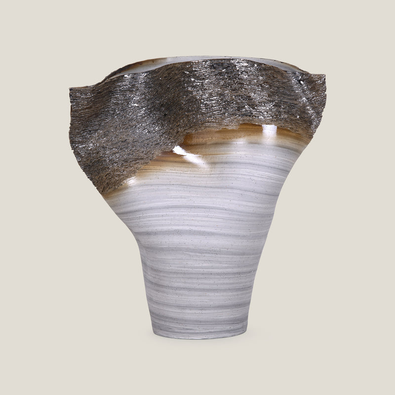 Wave Whisperer Grey Vase