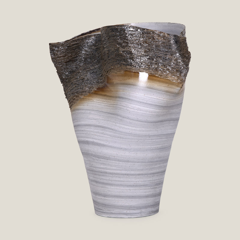 Wave Whisperer Grey Vase