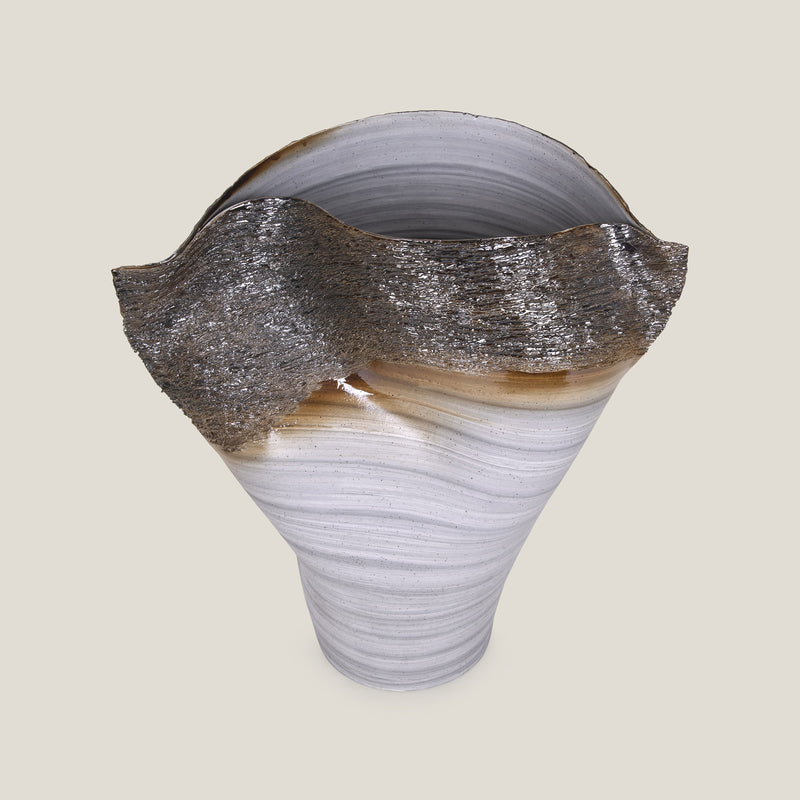 Wave Whisperer Grey Vase