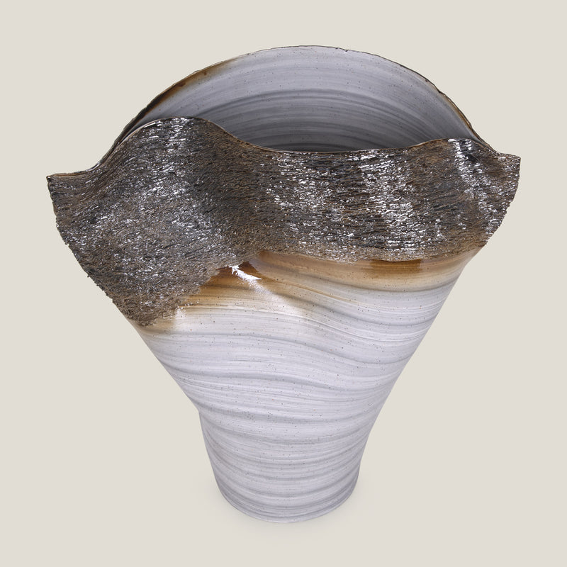 Wave Whisperer Grey Vase