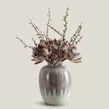 Brushstrokes Grey Vase
