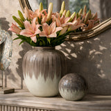 Brushstrokes Grey Vase