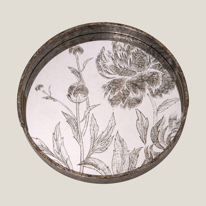 Botany Clear Round Serving Tray