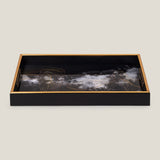 Cosmos Black Rectangle Serving Tray