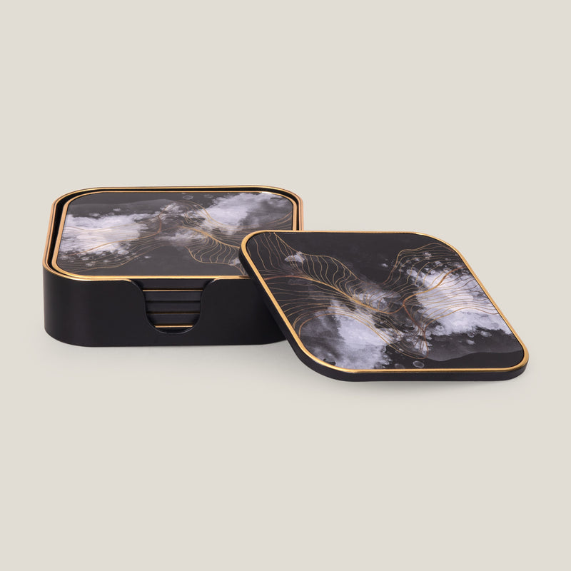 Cosmos Black Coaster Set of 6