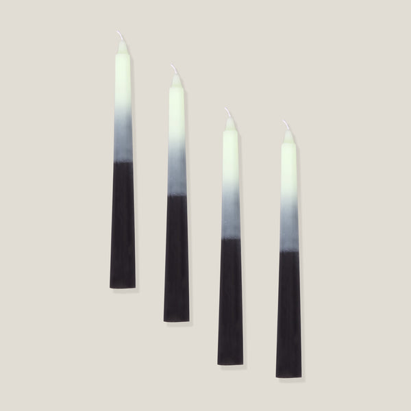 Ombre Green Taper Candle Set of 4