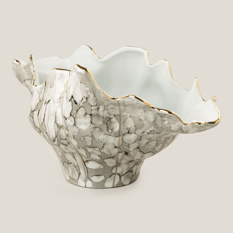 Kintsu Porcelain White  Vase