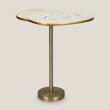 Tulee White & Gold Side Table