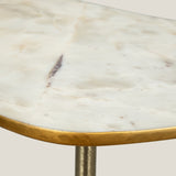 Tulee White & Gold Side Table