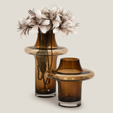 Halo Brown Glass Vase L