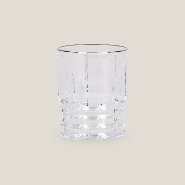 Highland Straight Gold & Clear Tumbler Set of 6