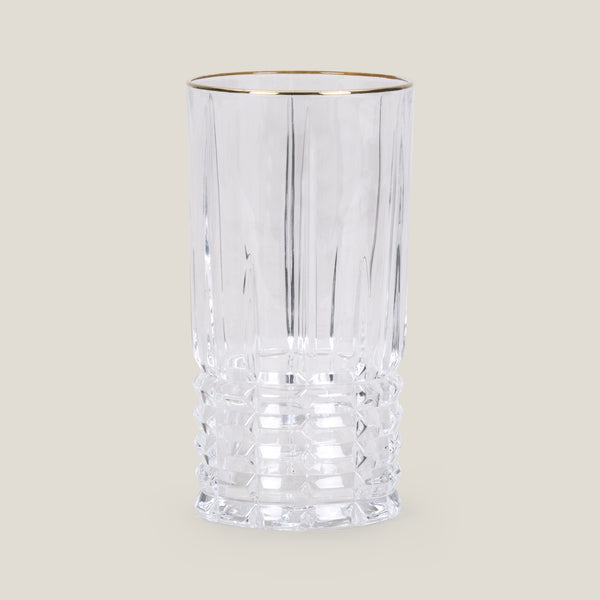 Highland Straight Gold & Clear Long Drink Set of 6