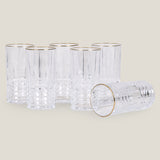 Highland Straight Gold & Clear Long Drink Set of 6