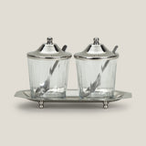 Sterling Nickel Condiment Jar Set of 2