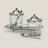 Sterling Nickel Condiment Jar Set of 2