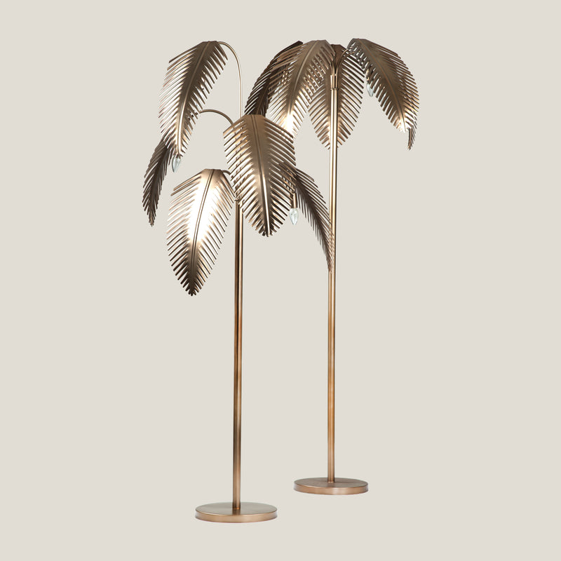 Bahama Brass Palm Floor Lamp L