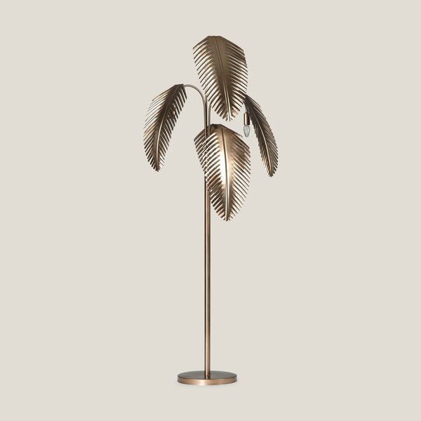 Bahama Brass Palm Floor Lamp S