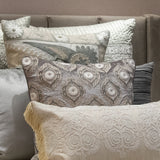 Rasa Emb. Grey Velvet Cushion Cover