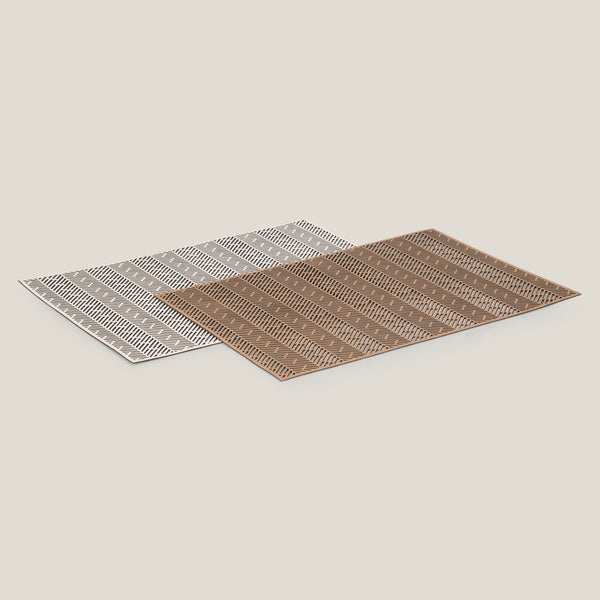 Seer Camel & Off White Reversible Placemat Set of 2