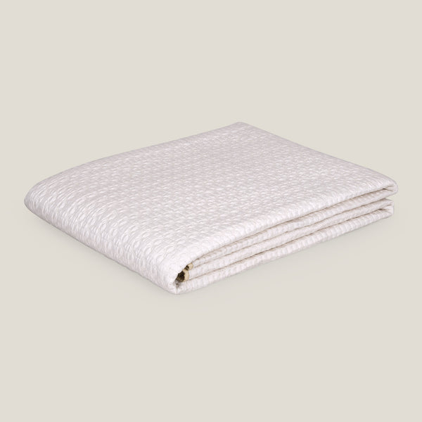 Enrico Yellow & Off White Reversible Bedspread