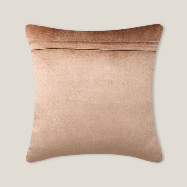 Lirio Orange Emb. Velvet Cushion Cover