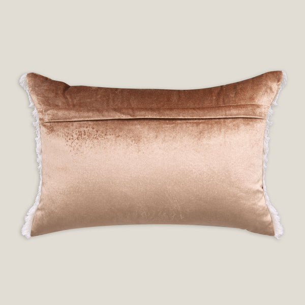 Yukka Orange Emb. Velvet Cushion Cover