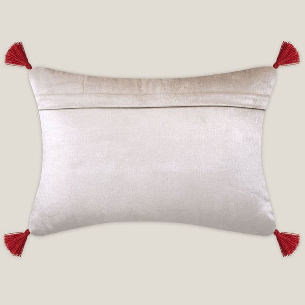 Lirio Off White Emb. Velvet Cushion Cover