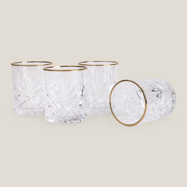 Radiance Clear Whiskey Glass Set of 4