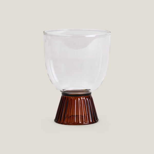 Elegante Amber Water Goblet Set of 4