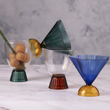 Elegante Amber Water Goblet Set of 4