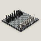 Art Decor Silver & Black Chess Set