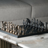 Greek Roman Antique Brown & Black Chess Set