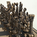 Greek Roman Antique Brown & Black Chess Set