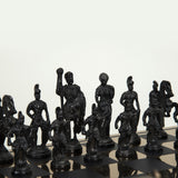 Greek Roman Antique Brown & Black Chess Set