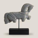 Trojan Grey Horse Sculpture