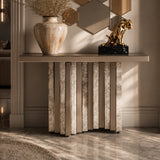 Piano Antique Grey Block Console