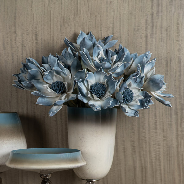 Blue & Grey Sunflower Foam Flower