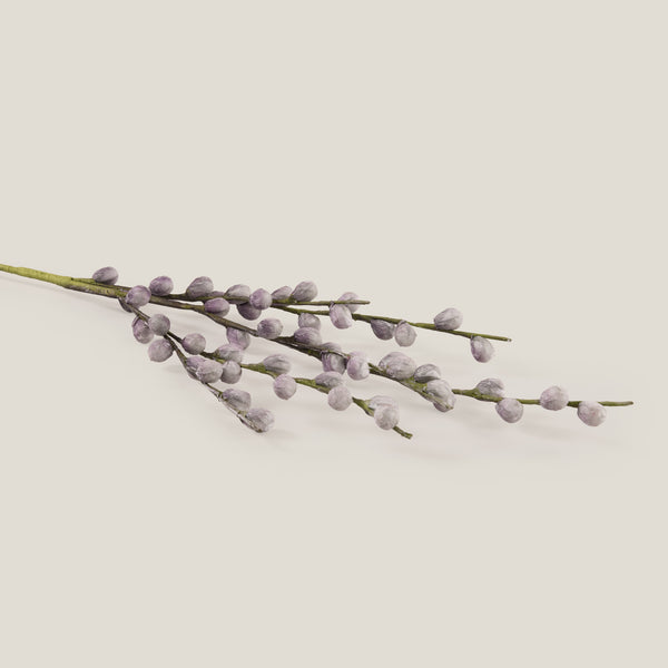 Purple & Grey Berry Branch Foam Flower