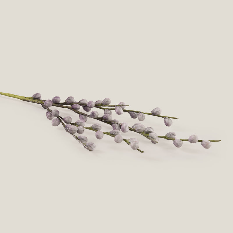 Purple & Grey Berry Branch Foam Flower