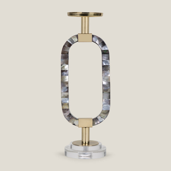 La Mode Mother of Pearl Candle Holder