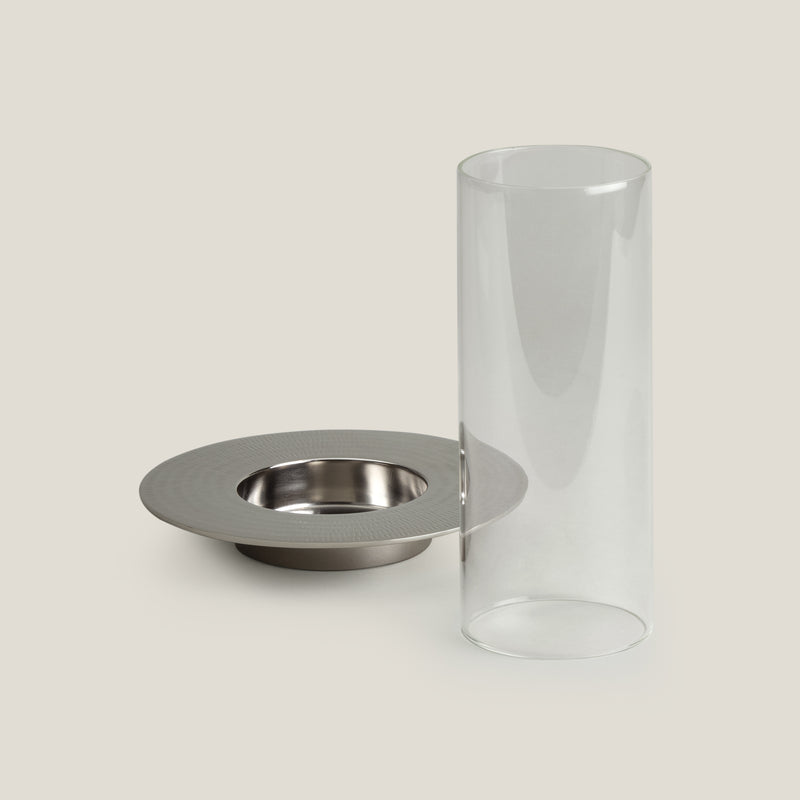 Oxley Nickel Candle Holder