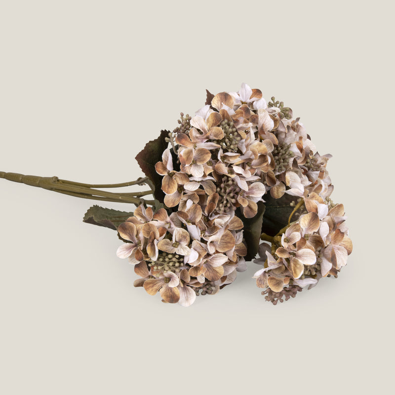 Beige Hydrangea Bunch Faux Flower