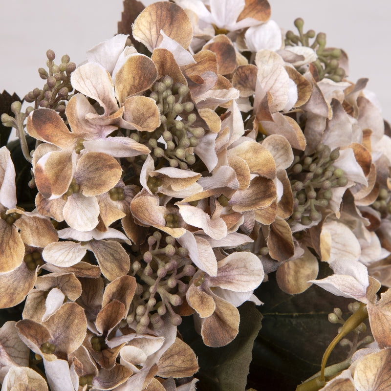 Beige Hydrangea Bunch Faux Flower